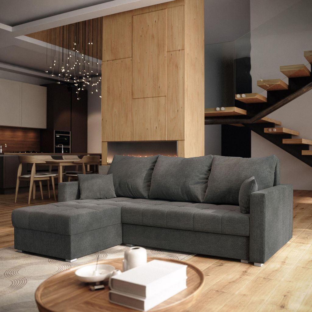 Masseno Ecksofa NIDA mit Schlaffunktion L-Form, Sofa mit Produktbild 