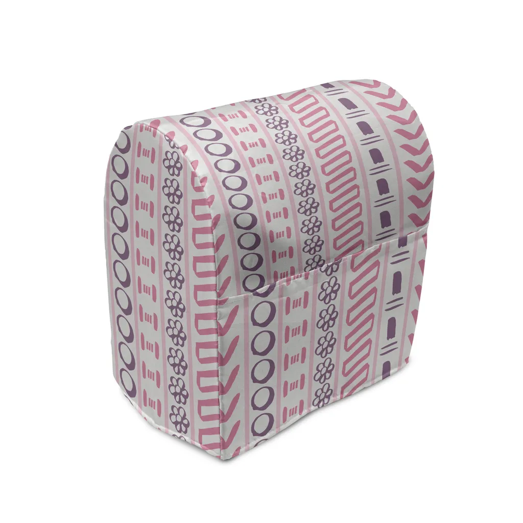 Housse Mixeur à Motifs Fleuris avec Poches Latérales de Taille 36x39x24cm