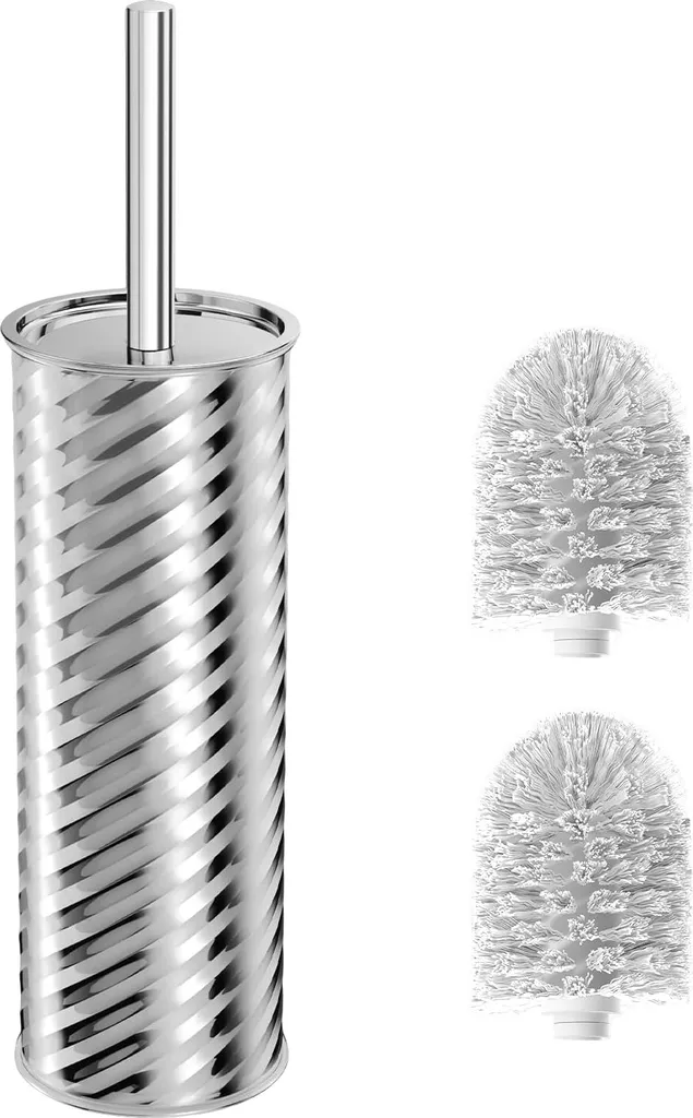 Scopino WC Acciaio Inox Argento: Set Pulizia Bagno Professionale