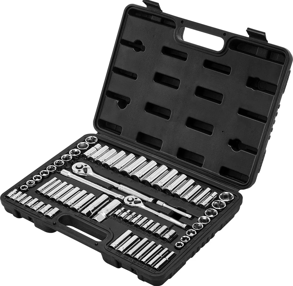 Jeu de 69 Douilles en Acier CR-V Robuste avec Coffret de Rangement Rigide