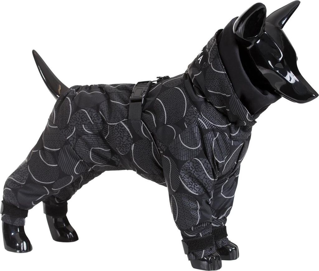 PAIKKA Hunde Overall "Winter Suit" schwarz, Rückenlänge: 55 cm
