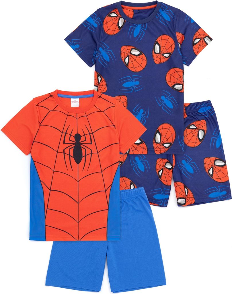Spider-Man - Schlafanzug für Kinder (2er-Pack) NS7357 (122) (Blau/Rot)