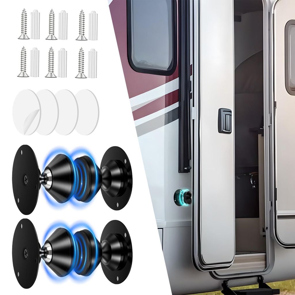 Türstopper für Wohnmobile, 2er-Pack, magnetisches Türschloss für Wohnmobile, robust, geräuscharm, magnetische Türhalter, Türstopper für Woh...