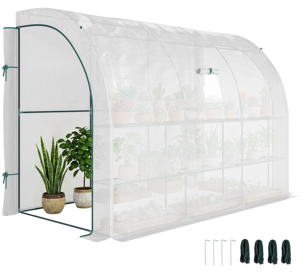Outsunny Gewächshaus mit Regale, Fenster, winterfest Produktbild 