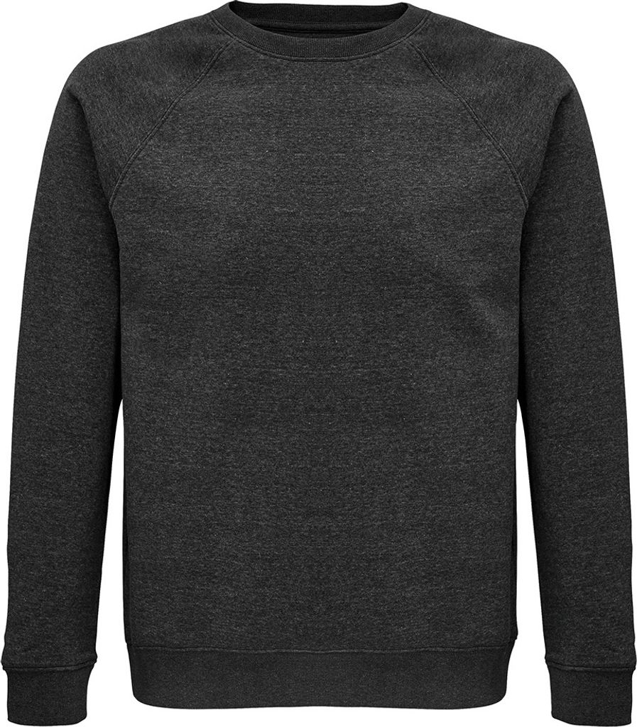 SOLS - "Space" Sweatshirt Baumwolle aus biologischem Anbau für Herren/Damen Uni Raglanärmel PC4314 (3XL) (Anthrazit meliert)