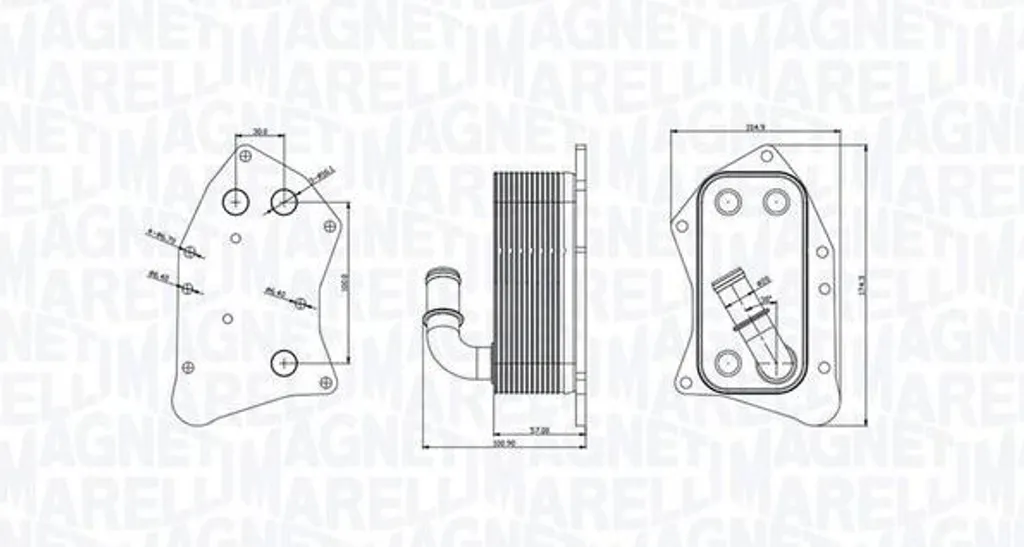 Radiateur d'huile moteur pour Opel Meriva 1.7 CDTI série 2003 à 2009