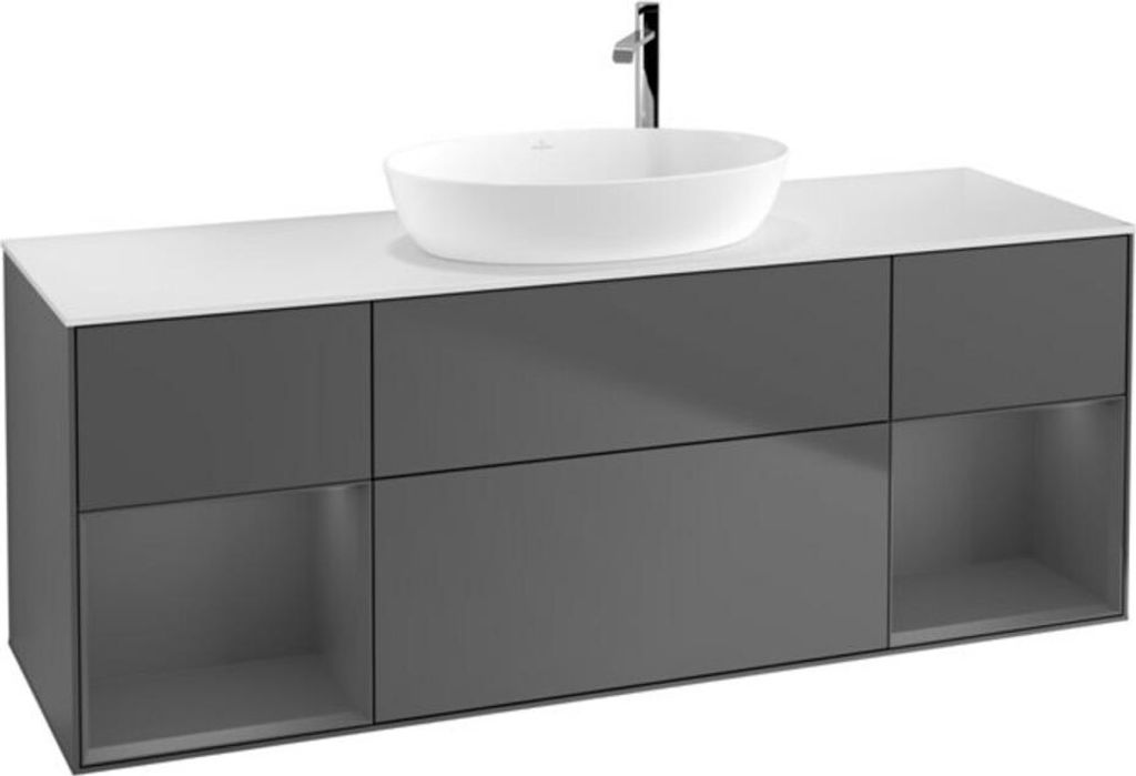 V&B Waschtischunterschrank Finion 160cm, Pl w m, Rg A m Lac, Anthrac. m