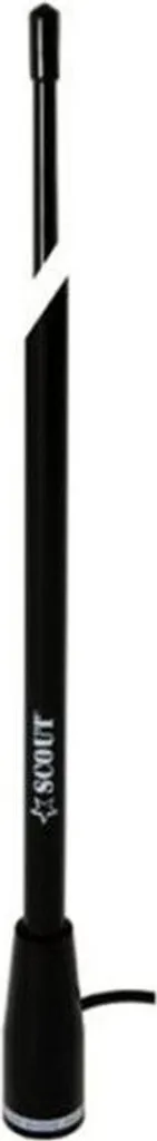Antenne Marine VHF 3dB Scout KS-22 Polyester Noir 2,4m Ultra Résistante