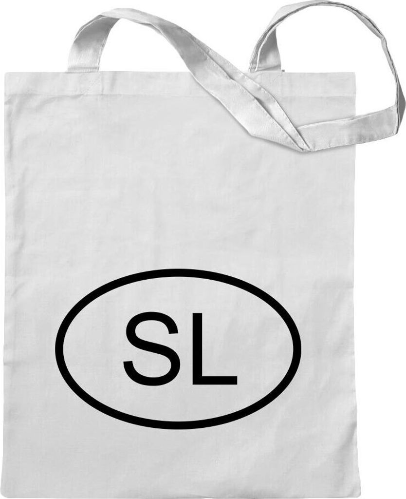 Kiwistar - Baumwolltasche - weiss - Sierra Leone SL - Turnbeutel Fun Rucksack Sport Beutel Gymsack Ziehgurt