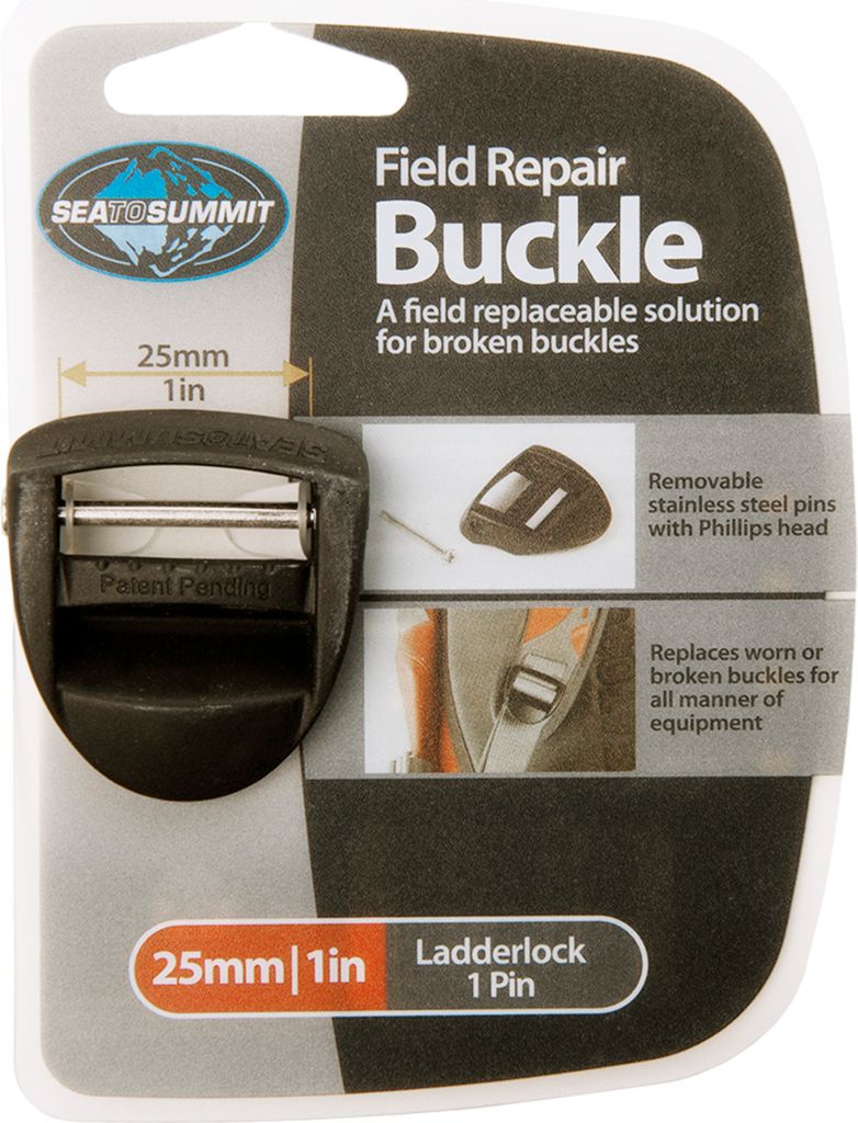 Product packaging for a field repair buckle.