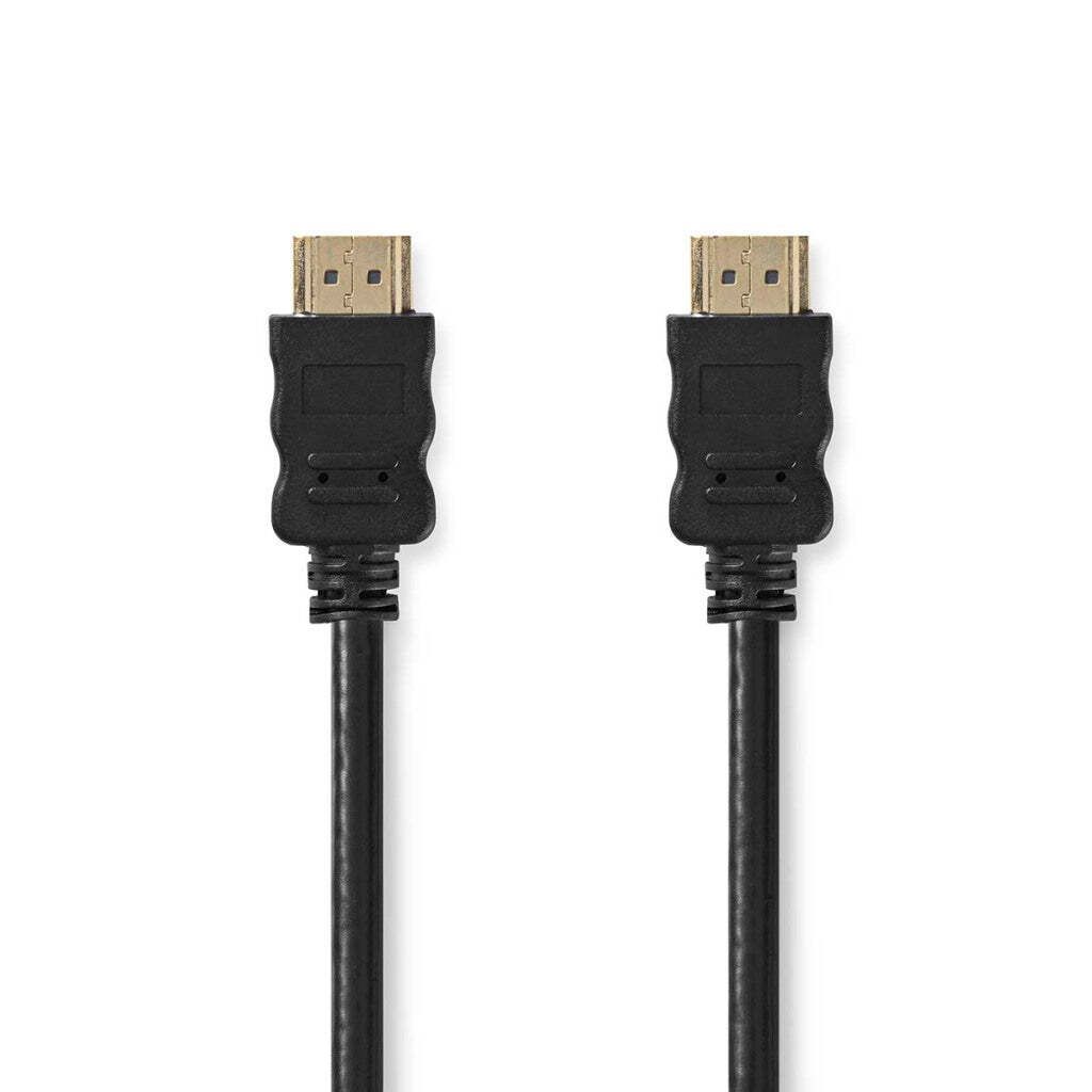 Nedis High Speed HDMI Kabel mit Ethernet - HDMI Stecker - HDMI Stecker - 4K@30Hz - ARC - 10.2 Gbps - 30.0 m - Rund - PVC - Schwarz - Label
