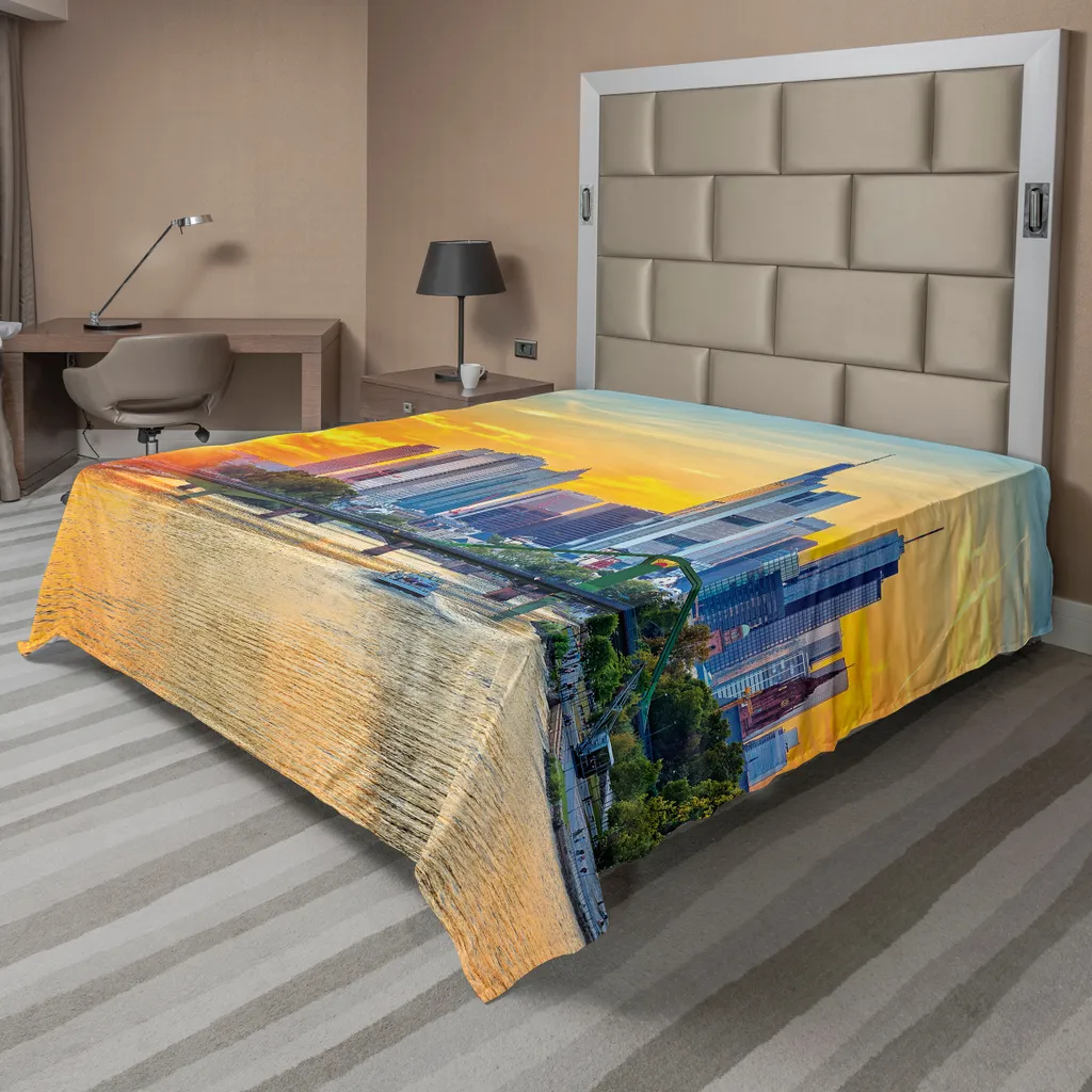 Lenzuolo ABAKUHAUS 275x260 cm Blu | Microfibra Anti-Stiro Skyline