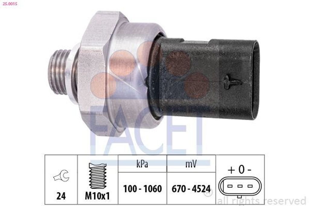FACET Öldrucksensor Öldrucksensor 25.0015 für BMW 1 Schrägheck (F20)