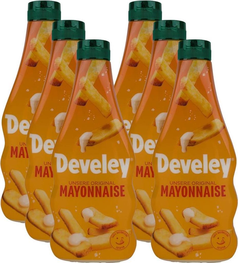 DEVELEY Original Mayonnaise klassische Mayo mit 80 % Fett aus Soja- und Rapsöl ohne künstliche Zusatzstoffe ideal cremig für Pommes Burger Sandw...