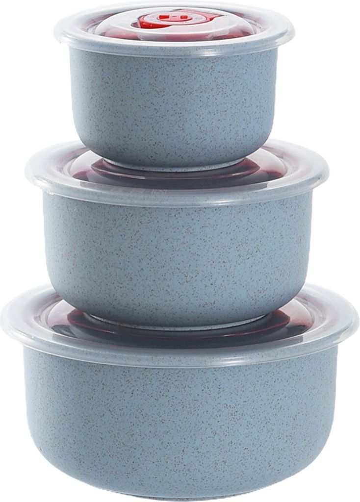 3-teiliges Müslischalen-Set mit Deckel, leicht, BPA-frei, Essschalen für Nudeln, Reis, Obstsuppe, spülmaschinen- und mikrowellengeeignet, multif...