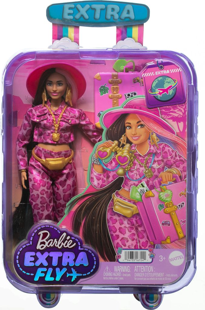 Reise Barbie-Puppe mit Safari-Outfit, Barbie Extra Fly, Produktbild 5