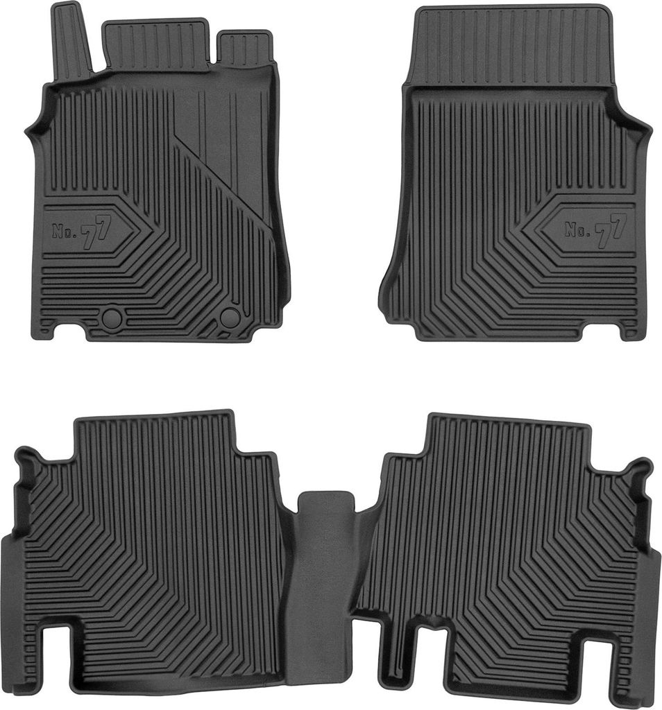 Fußmatten Gummimatten für Mercedes-Benz Vaneo W414 2001-2005 TPE Schwarz 3 tlg