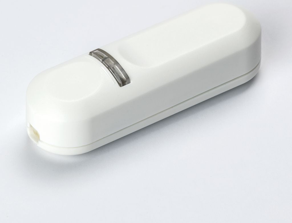Schnurdimmer für LED Leuchtmittel 4-25W oder Glühbirnen 4-150W Halogen Kabeldimmer Dimmer mit Schalter, Weiß