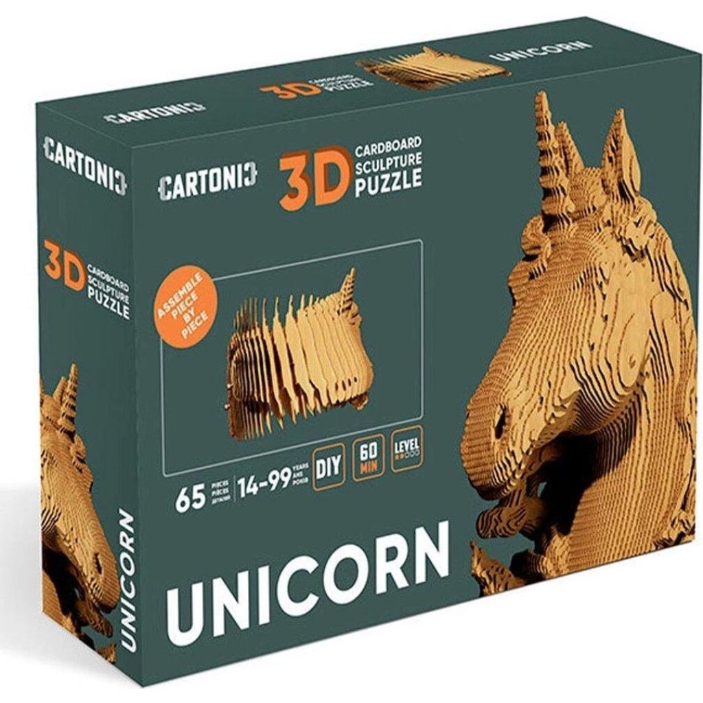 Unicorn 3D knutselset van karton – Een Productafbeelding 