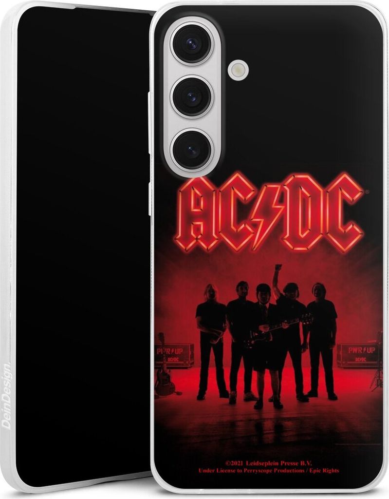 DeinDesign Slim Hülle für Samsung Galaxy S25+ Silikon Case Ultra Dünn Handyhülle ACDC Band Offizielles Lizenzprodukt