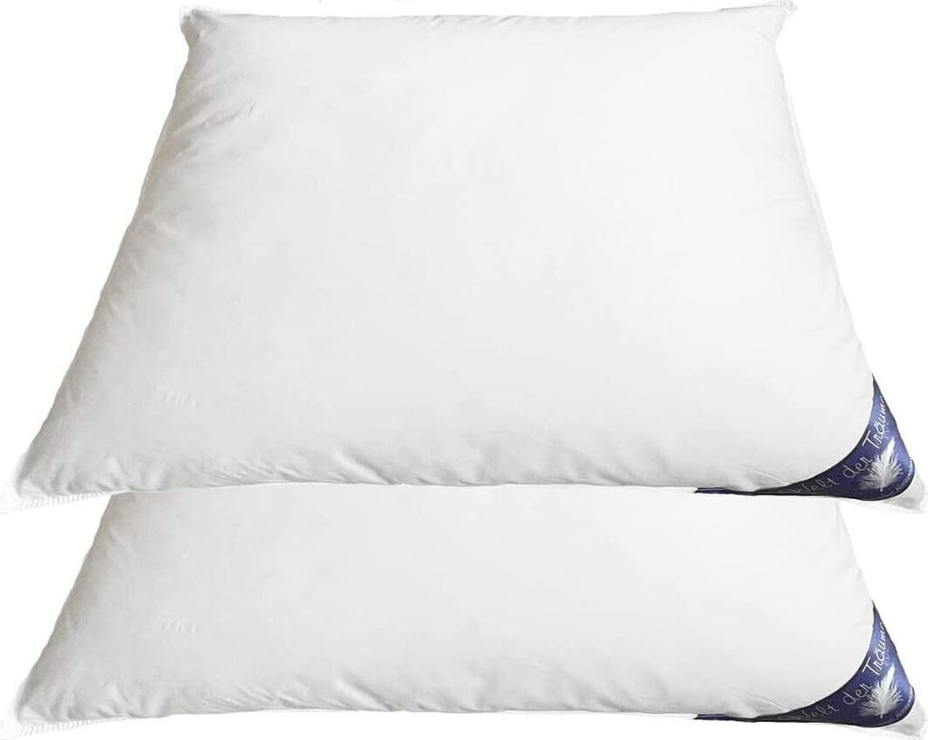 Federn-Daunen Kissen, Kopfkissen, Stützkissen, Kleinkissen (Set) 2 Stück 85% Federn 40x40 cm