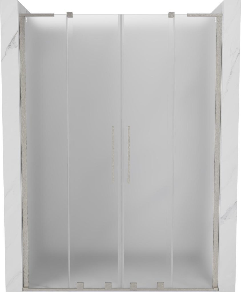 Mexen Velar L Duo Schiebetüren 150 cm, satiniert, gebürstetes Nickel - 871-150-003-32-97