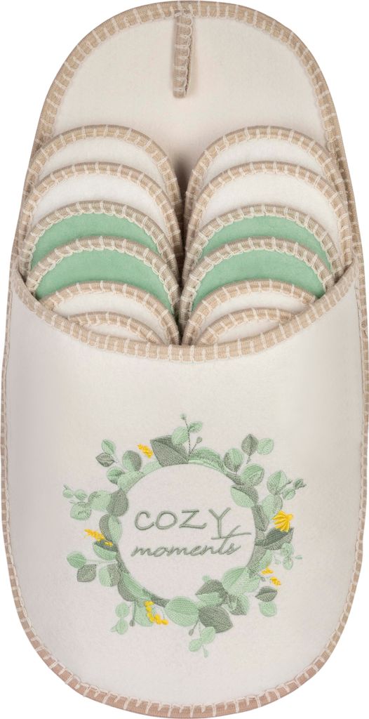 ONVAYA® ABS Gästepantoffel | Cozy Moments | 6er Set | Produktbild 