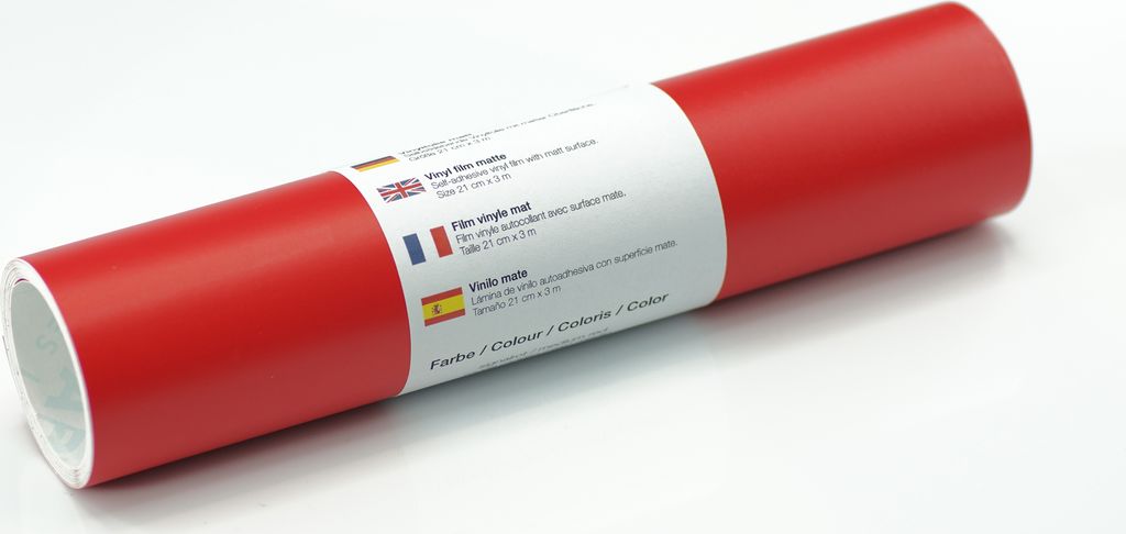 Kreativplotter Vinylfolie matt SIGNALROT 21x300 cm