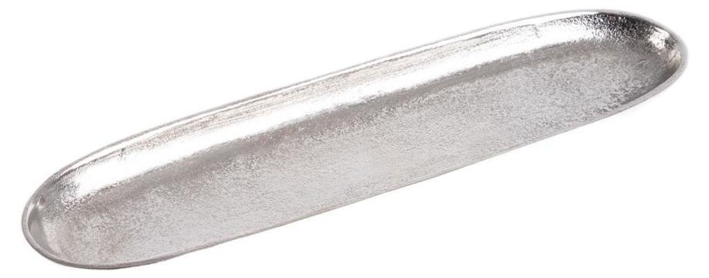 HOMLA Taca dekoracyjna GIRONA podłużna srebrna 39x12x3 cm Zdjęcie produktu 