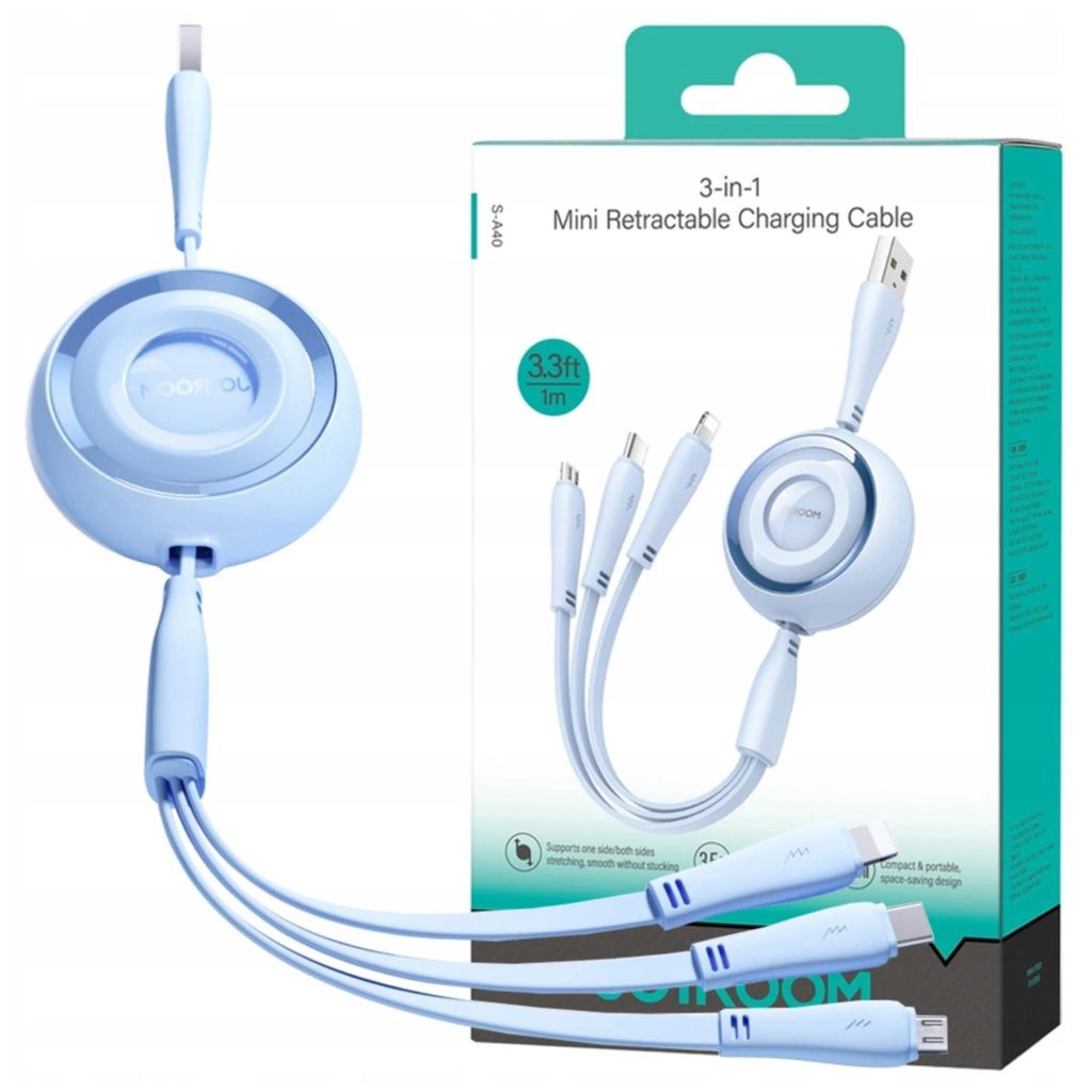 Câble 3W1 Joyroom Colorful Usb Do Usb-C/Lightning/Micro Usb Image du produit 