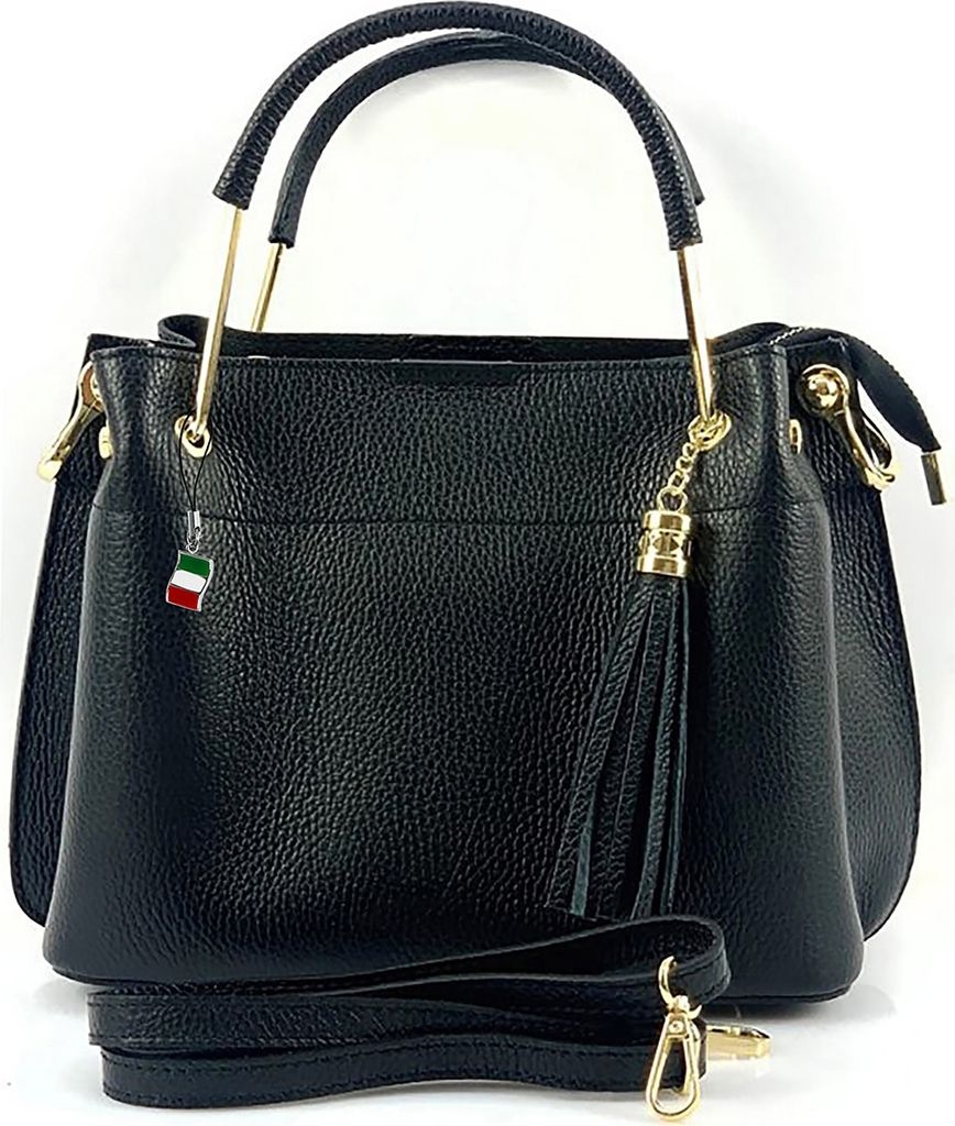 Florence Leder Tasche Umhängetasche Handtasche schwarz OTF157S