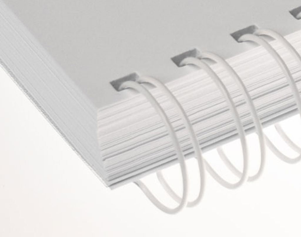 RENZ Draht-Bindeelemente, 2:1 Teilung, Ø 25,4 mm, 23 Schlaufen (=DIN A4), weiß, 50 Stück