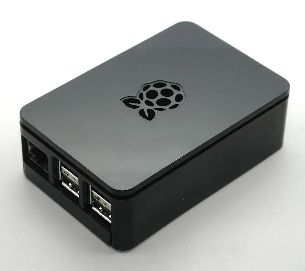 Custodia Alloggiamento per Raspberry Pi 3B+ 3B 2B - Nero ABS - 5