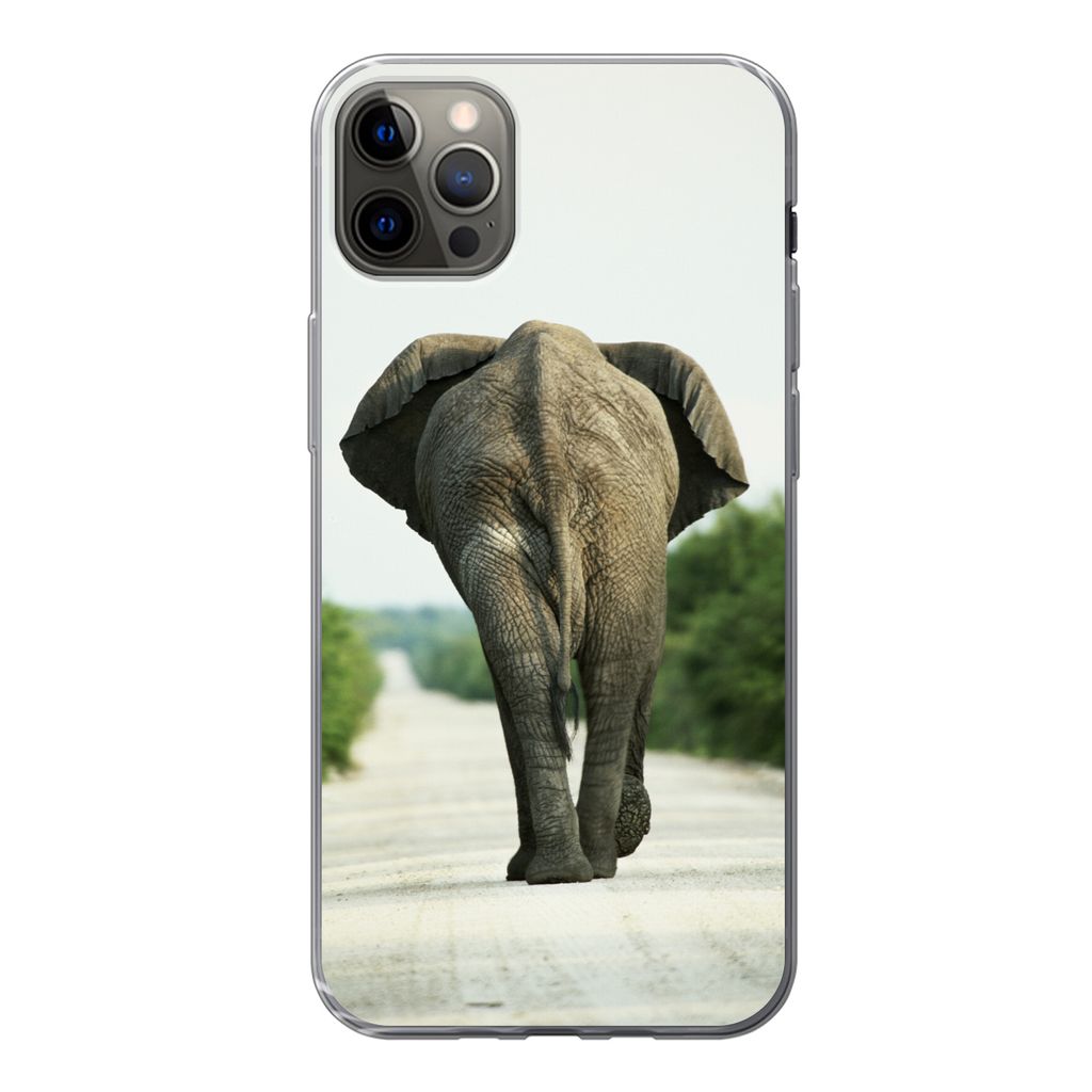 MuchoWow Handyhülle Schutzhülle Hülle für iPhone 13 Pro Max Elefant - Kröte - Tiere - Natur Silikon Softcase Handy Hülle - Mobiltelefon