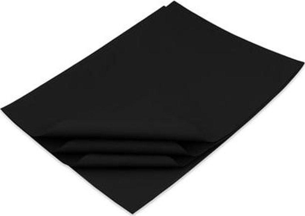 Dekoratives Seidenpapier 20 g 38 x 50 cm Schwarz – zum Verpacken von Geschenken – 50 Blatt