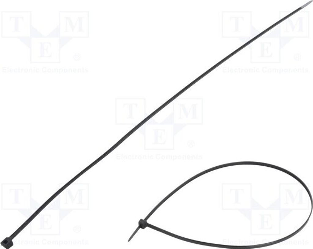 100x Kabelbinder L: 500mm 222N W: 4,8mm schwarz Ømax: 150mm FIX-S-4.8X500/BK Kabel