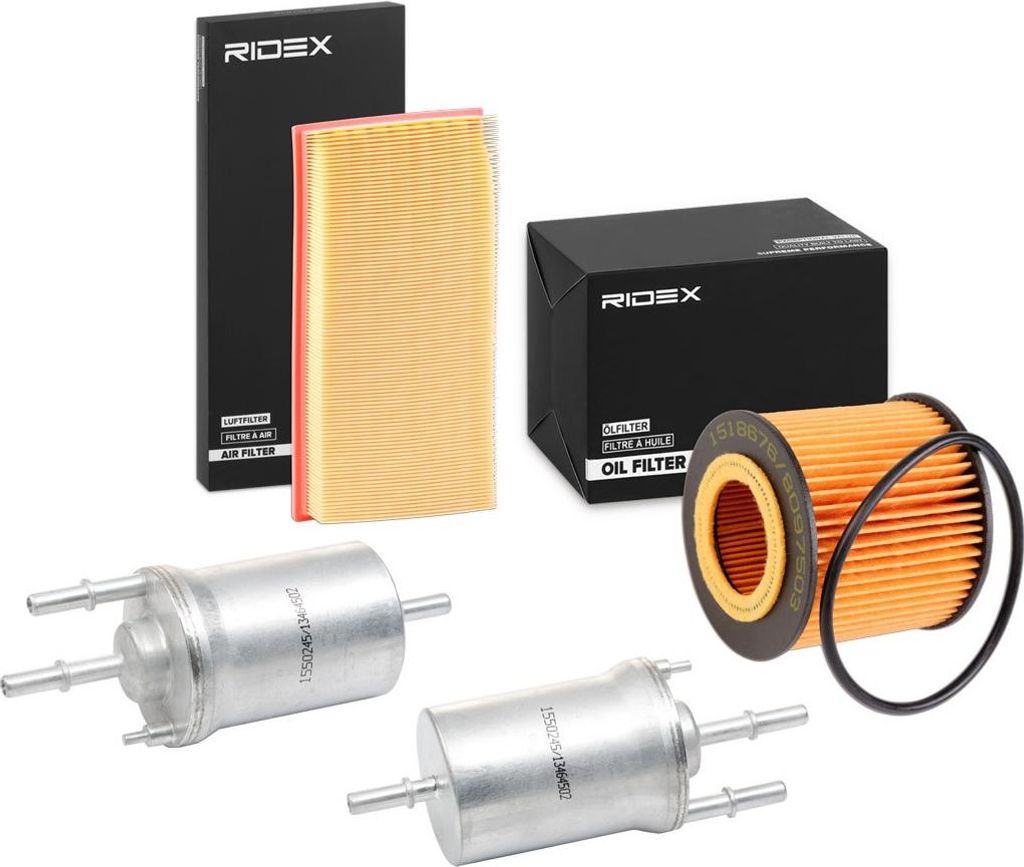 RIDEX Filterset Inspektionspaket Filtersatz für VW POLO (9N) für SKODA Fabia I Combi (6Y5) FABIA (6Y2) FABIA Stufenheck (6Y3) Fabia I Praktik (6Y5)