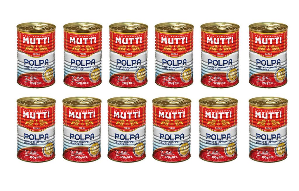 Mutti Polpa Feinstes Tomaten-Fruchtfleisch 392ml / 400g (6er Pack)