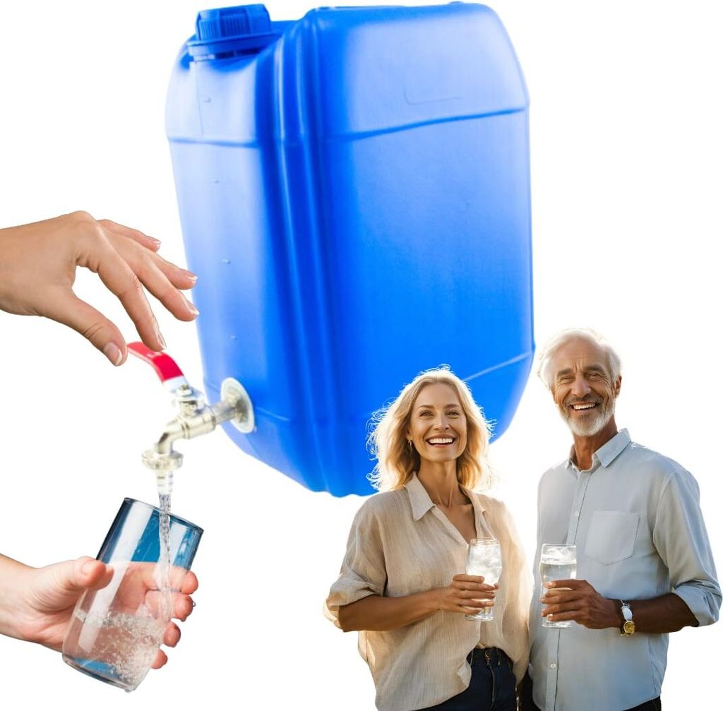 Anwicar Wasserkanister mit hahn - Wasser Kanister mit zapfhahn 10l - Camping Wassertank - Blau