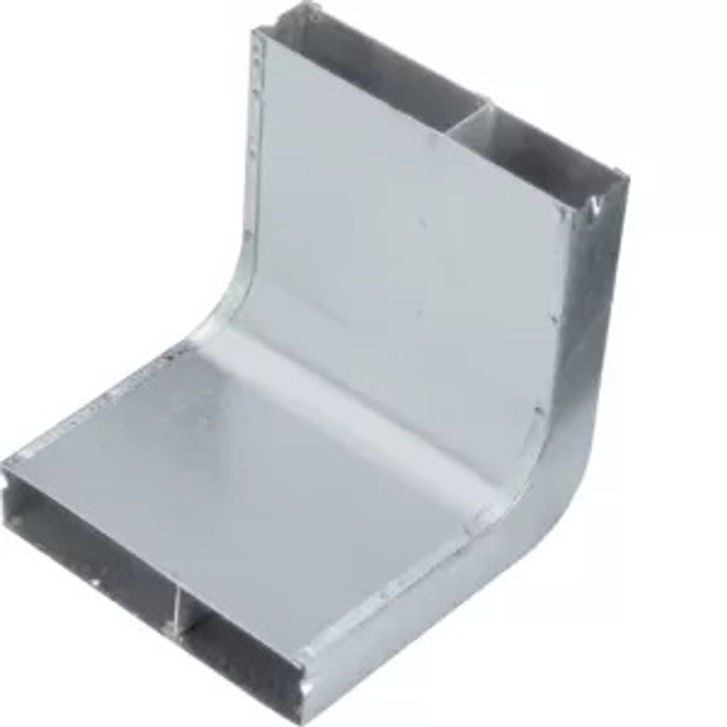 Vertikalkrümmer 2-zügig aus Stahlblech zu UK 190x38mm
