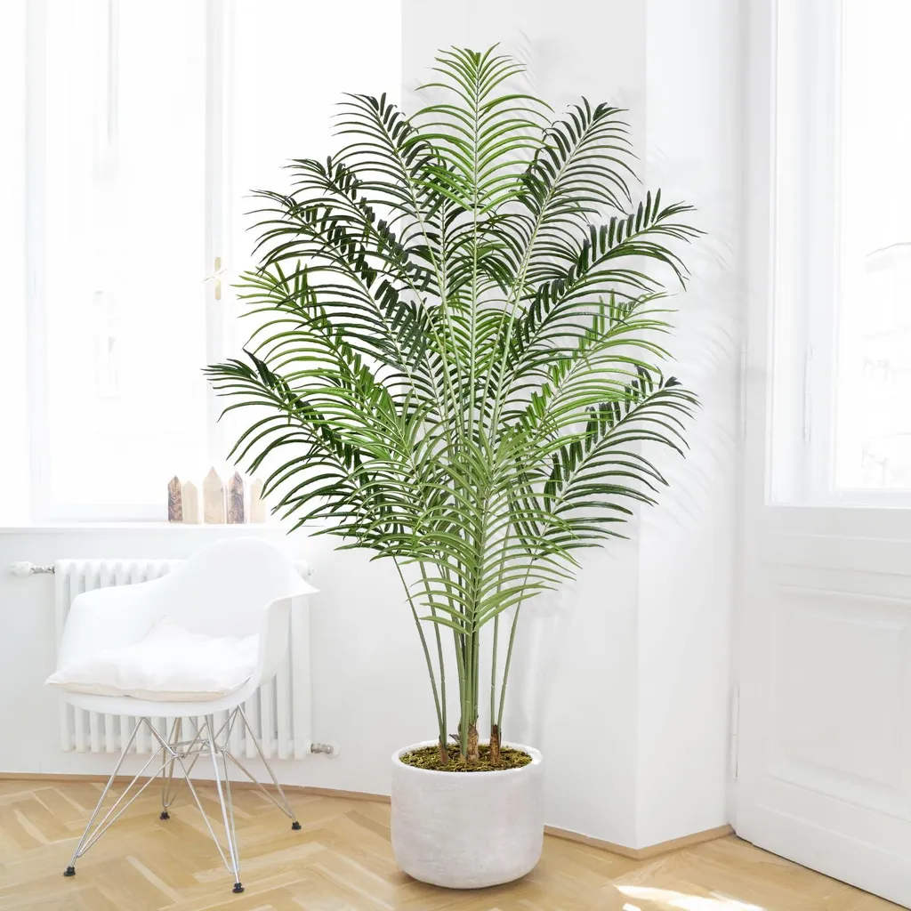 Grande plante artificielle pour salon et bureau - Palmier déco 200 cm