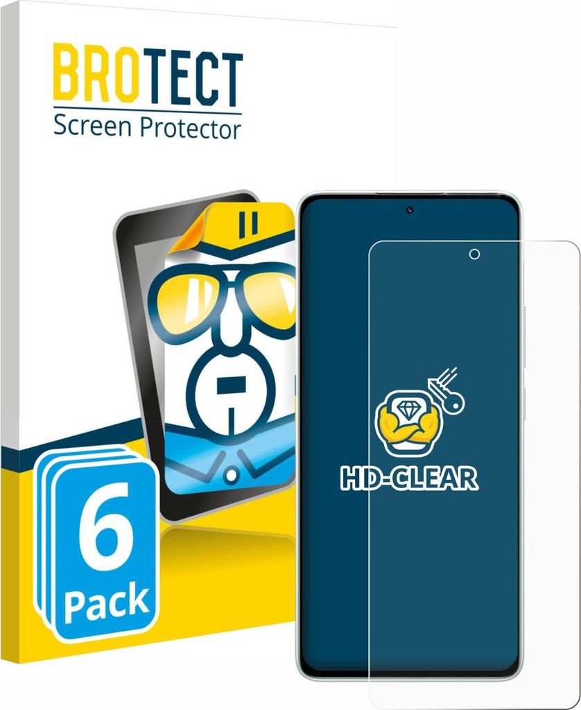 6x Für Xiaomi Redmi Note 14 5G Schutzfolie BROTECT Displayschutz Display Schutz Folie Klar Transparent