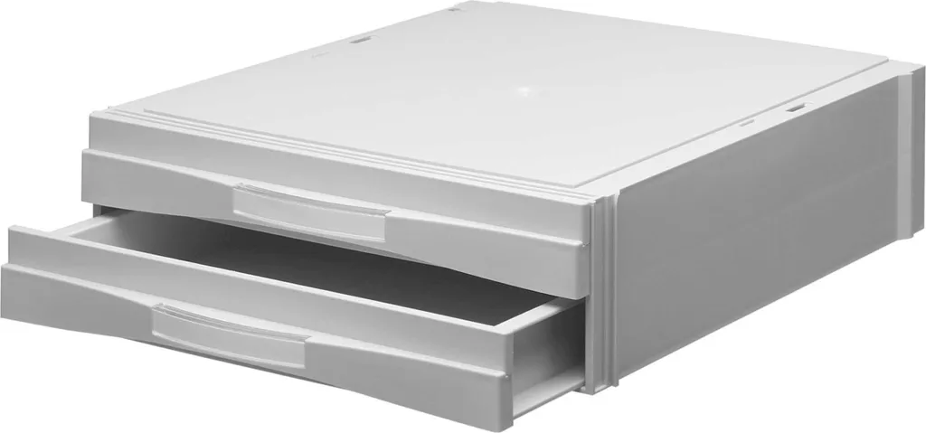 Organiseur de bureau gris avec tiroirs coulissants - Lot de 6 pièces