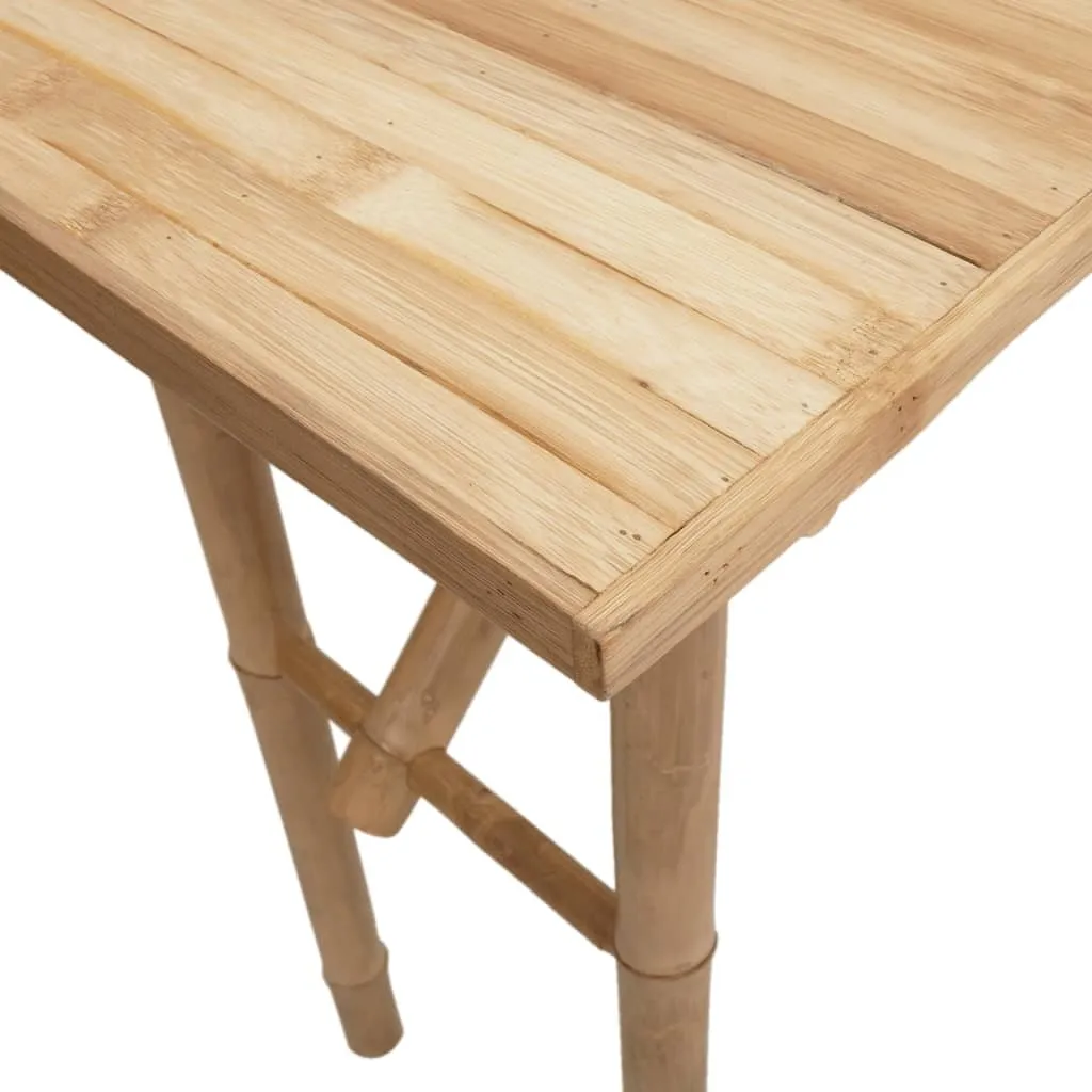 Console bambou 115 cm stable et compacte - Solution gain de place chic - 5
