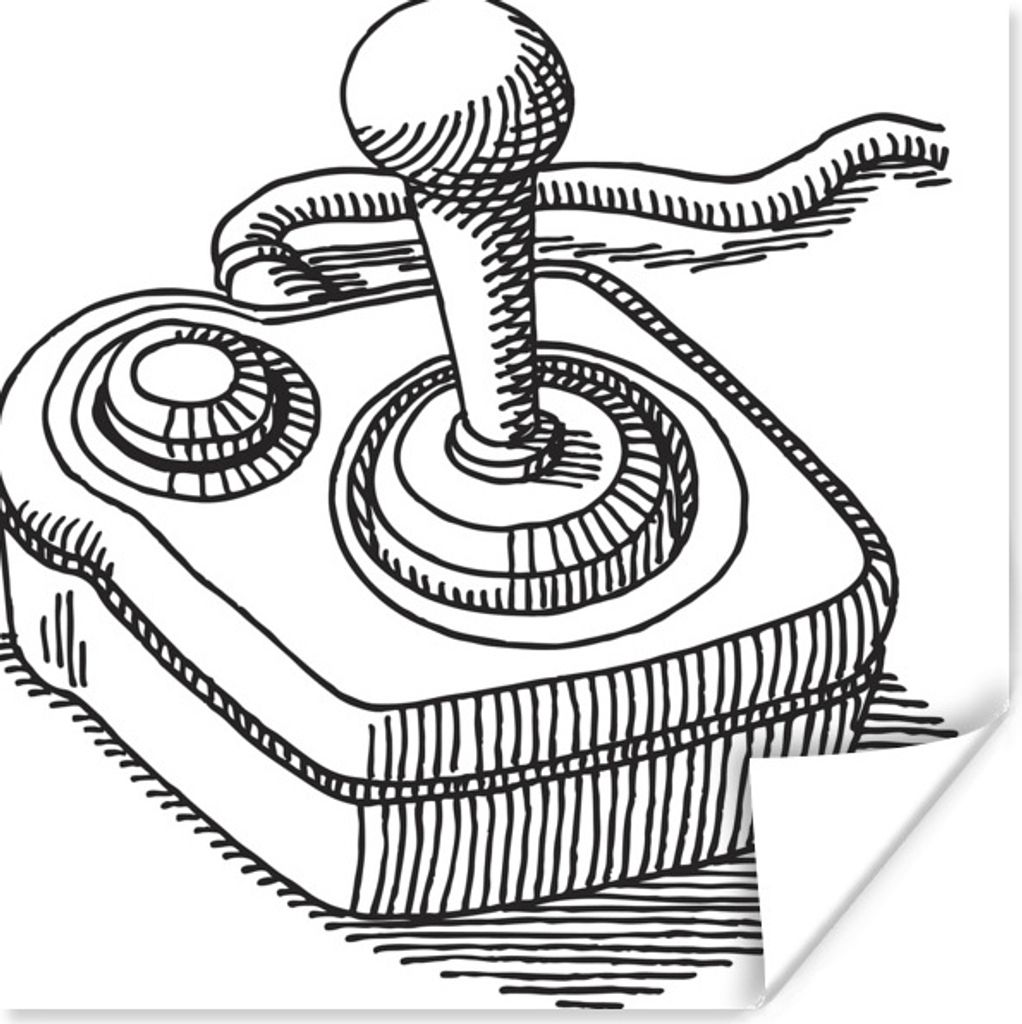 MuchoWow Poster Spiele - Controller - Illustration 30x30 cm - Wandposter - Printing