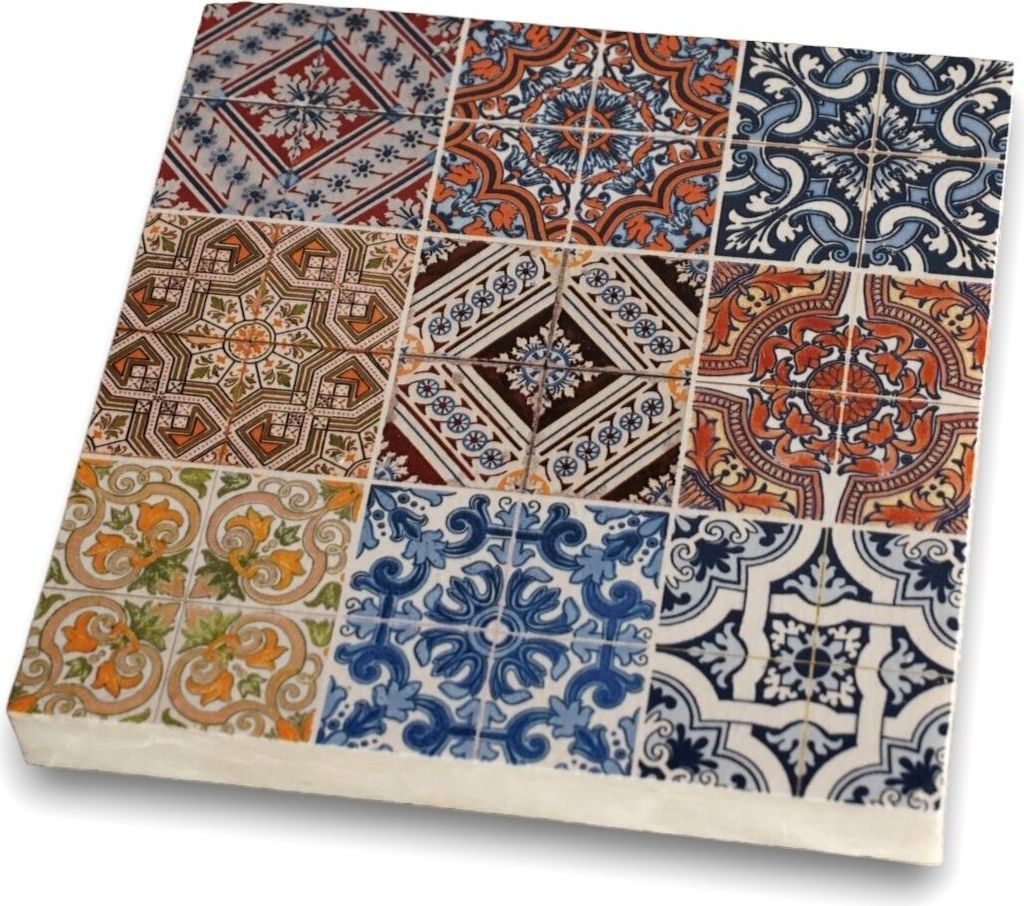 Untersetzer aus ECHTEM MAMOR für Glas Tasse, Nine Square Ornaments 378