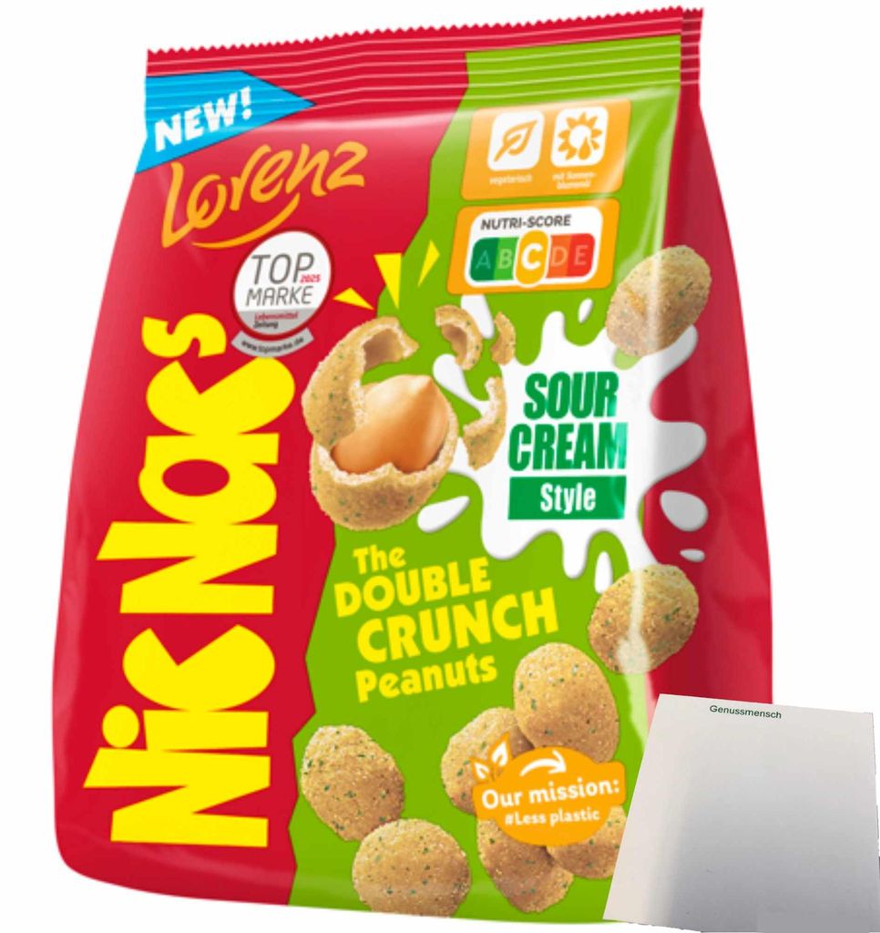Nic Nac's Sour Cream Style (110g Packung) + usy Block