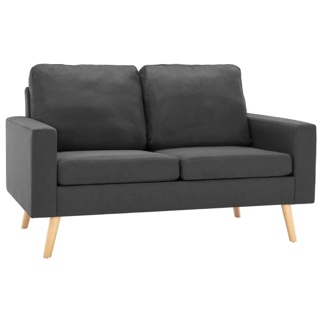 Petit canapé droit 2 places en textile anthracite - Gamme Confort Urbain
