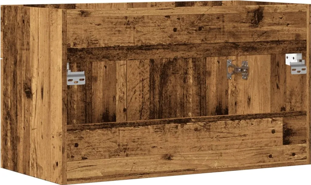 Mobile Lavabo 90x38,5x46 in Legno di Recupero - Arredo Bagno Vintage - 6