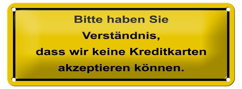 Blechschild Hinweis 27x10 cm Bitte haben Sie Verständnis Dekoration